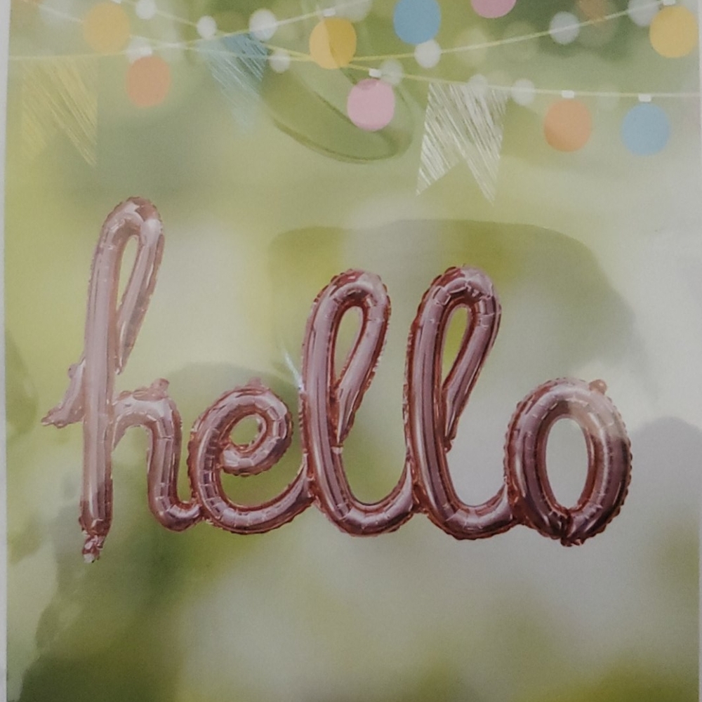 🆕️ Rose Gold Foil Mylar "Hello" Word Balloon